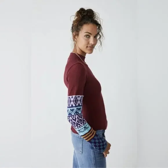 NWT Free People Gorgeous Thermal Cuff Long Sleeve Top - Picture 4 of 9